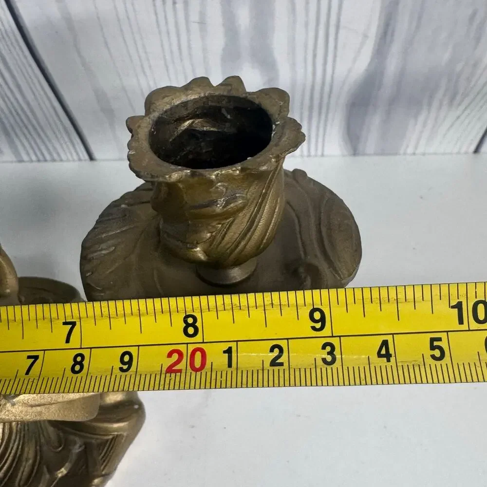 Vintage Rococo Style French Bronze Candelabra 3 Candle